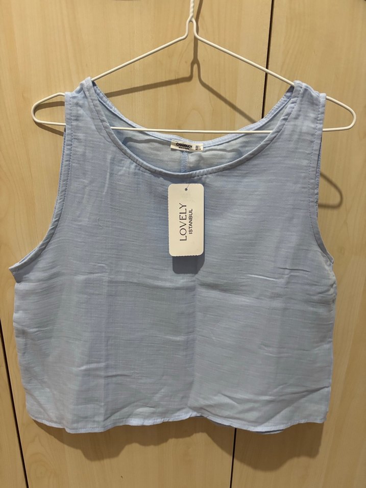 Mavi ikili takım şort bluz - Görsel 3