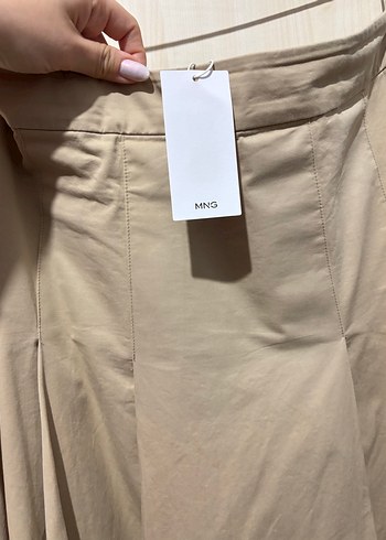 Bej Midi Kadın Uzun Etek mango - Görsel 3