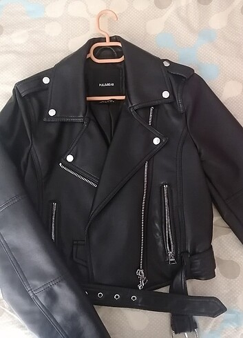 s Beden siyah Renk Pull and Bear deri ceket
