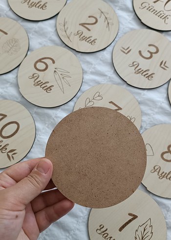 Ahşap Bebek Ay Kartları - Görsel 3