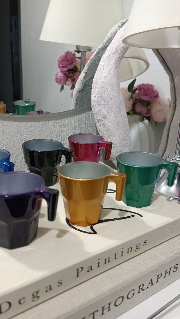 Altı Renkli Metalik Paşabahçe Fincan Takımı - Görsel 2