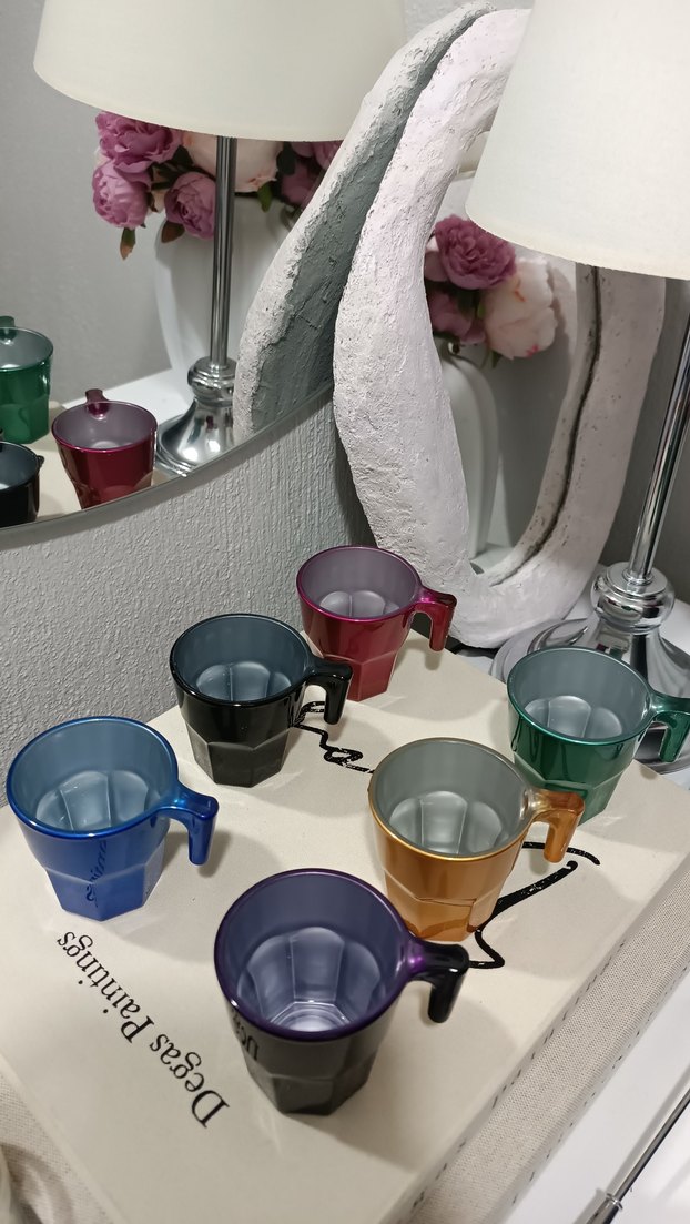 Altı Renkli Metalik Paşabahçe Fincan Takımı - Görsel 3