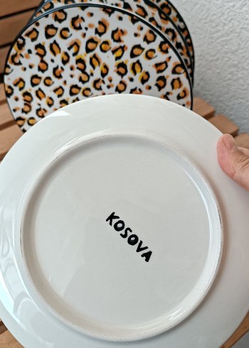 Leopar Desenli pasta tabağı - Görsel 3