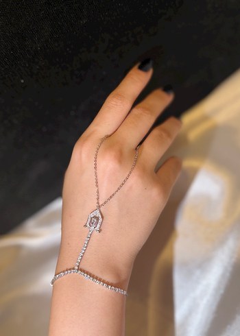 Zarif Taş Detaylı  Silver Renkli Şahmeran - Görsel 3