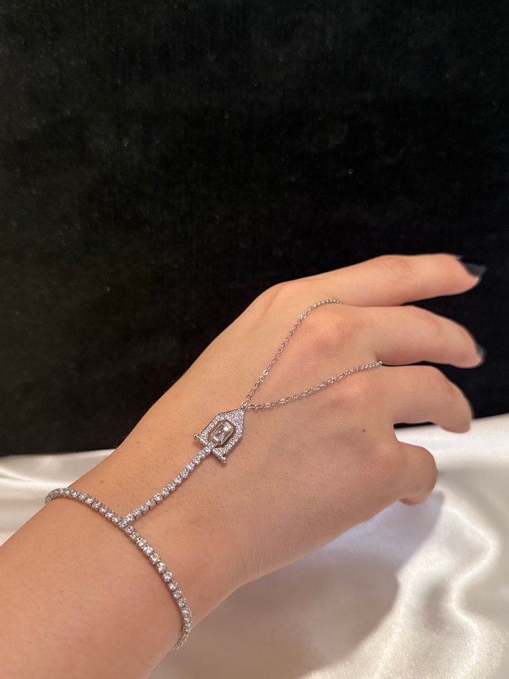 Zarif Taş Detaylı  Silver Renkli Şahmeran - Görsel 2