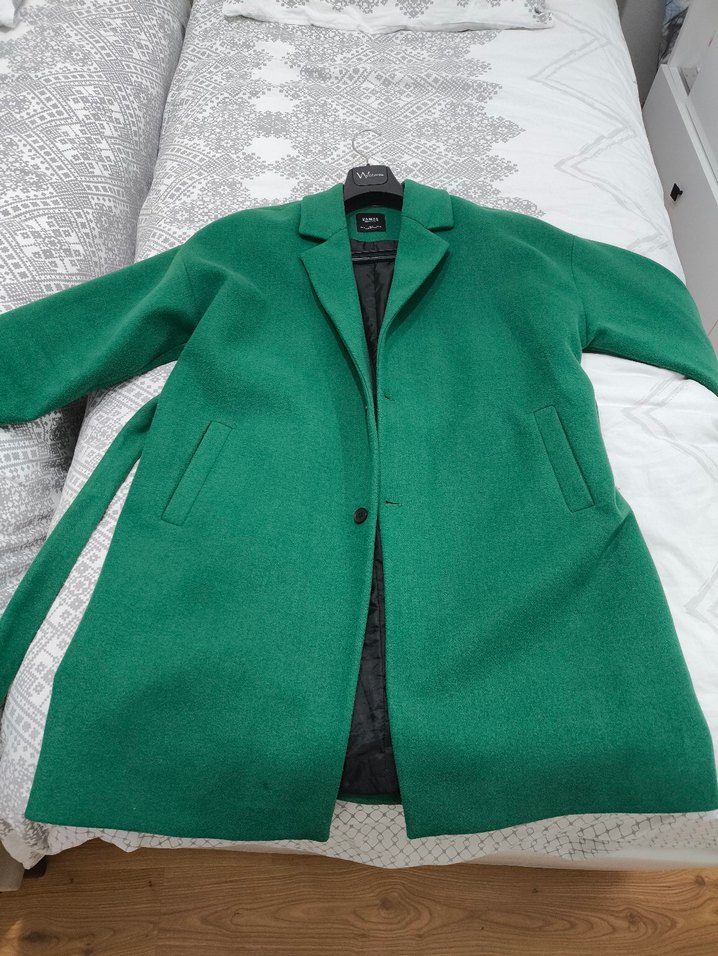 Vamos | Erkek Yeşil kaşe kaban - Görsel 2