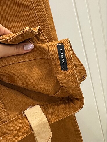 Trendyolmilla wide leg kiremit jeans - Görsel 4