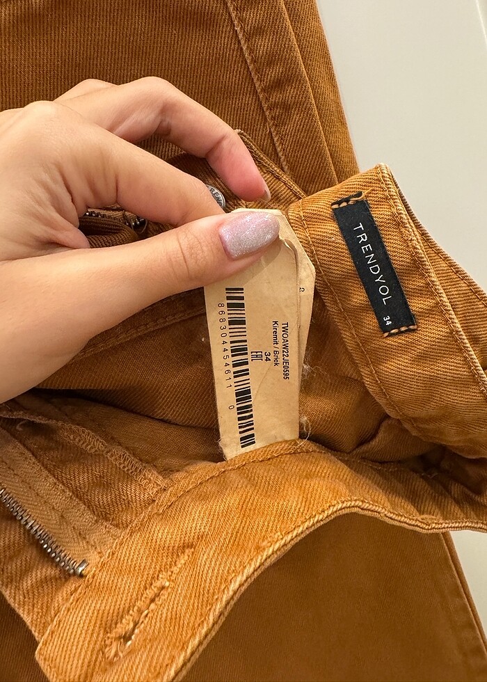 Trendyolmilla wide leg kiremit jeans - Görsel 5