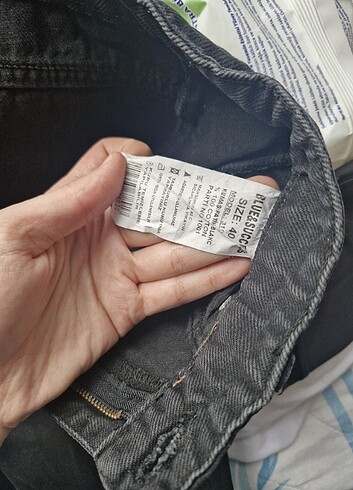 40 Beden siyah Renk Mom Jean pantolon