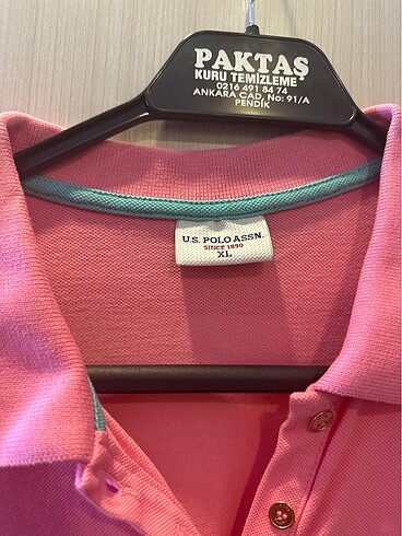 U.S Polo Assn. Polo yaka pembe elbise