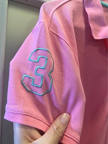 xl Beden pembe Renk Polo yaka pembe elbise