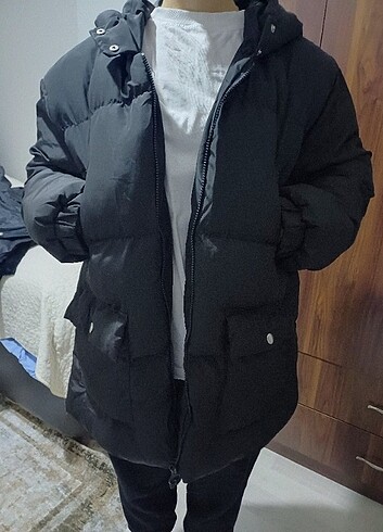 40 Beden siyah Renk Şişme mont