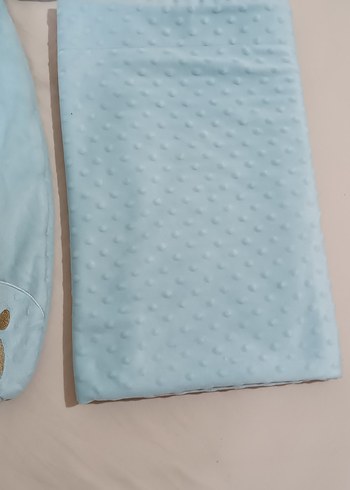 Mavi kadife yumos alt açma ve uyuma matı - Görsel 2