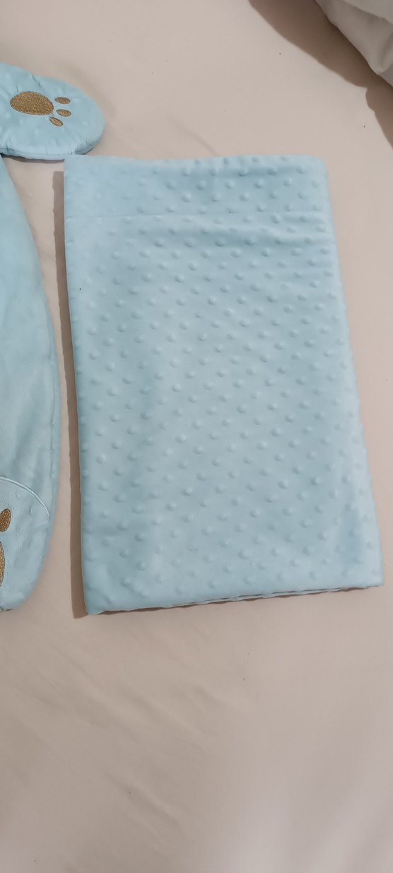 Mavi kadife yumos alt açma ve uyuma matı - Görsel 2