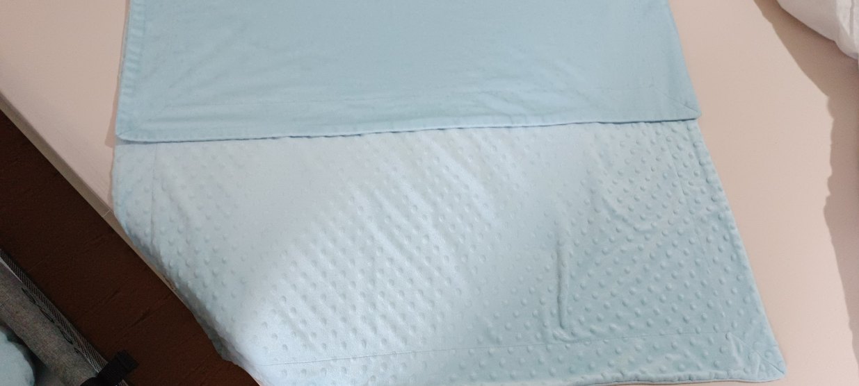 Mavi kadife yumos alt açma ve uyuma matı - Görsel 3