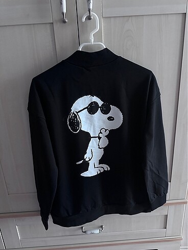 universal Beden siyah Renk Paulmark kadın snopyy sweatshirt