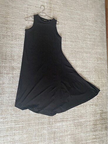 Diğer Siyah midi boy halter yaka triko elbise