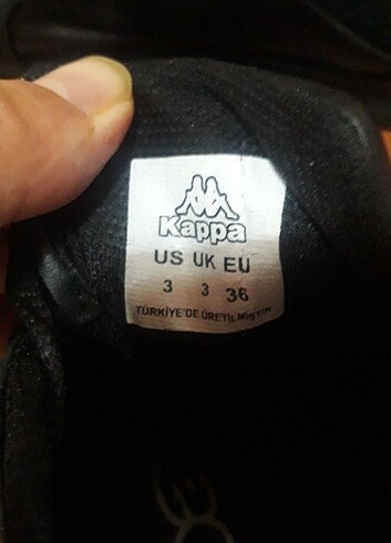 36 Beden siyah Renk KAPPA MARKA BAYAN SPOR AYAKKABI 