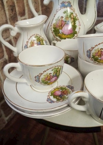 Damgalı Porselen Çay Seti - Görsel 4