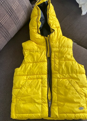 Sarı Fermuarlı Erkek Çocuk Yelek - Görsel 2