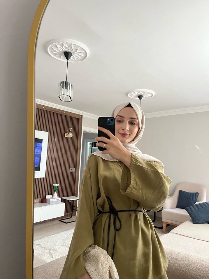 Salaş Kesim Uzun Kollu Kemerli Kadın Takım - Görsel 2