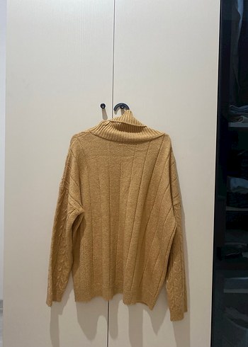 Bej Örgü Kadın Balıkçı Yaka Kazak - Görsel 2