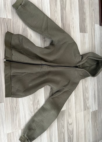 Yesil Kapüşonlu Kadın Ceket sweatshirt
