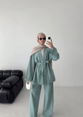 tüm bedenler vardır Kadın Uzun Kesim Regular Fit Şık Takım