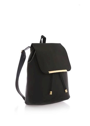 Guess Minimalist Siyah Deri Kadın Sırt Çantası
