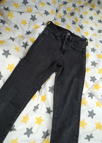 Zara Gri Bağcıklı Kadın Skinny Denim Pantolon
