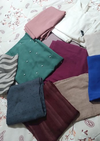 11 tane şal TOPLU FİYATTIR Gri  Kadın Bohem Şal - Görsel 2