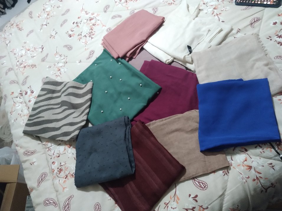 11 tane şal TOPLU FİYATTIR Gri  Kadın Bohem Şal - Görsel 2