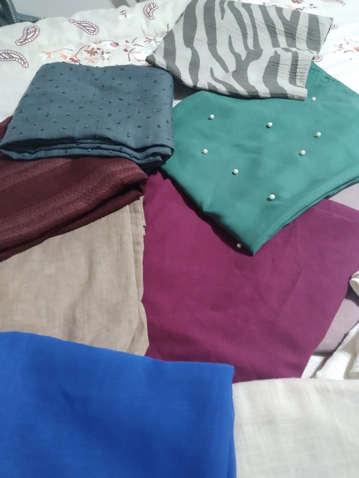 11 tane şal TOPLU FİYATTIR Gri  Kadın Bohem Şal - Görsel 3