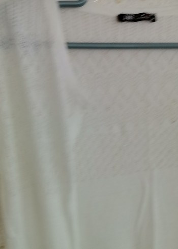 Beyaz Kısa Kollu Midi Kadın Hırka - Görsel 2