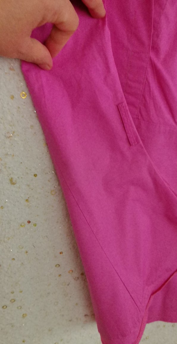 Düğmeli V Yakalı Pembe Keten Kadın Gömlek - Görsel 4