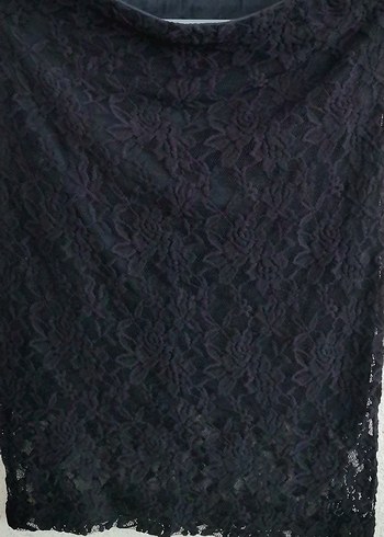 Siyah Dantel Midi Etek - Görsel 2