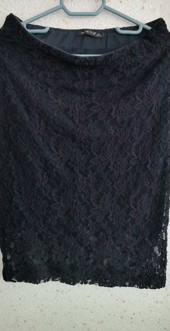 Siyah Dantel Midi Etek - Görsel 2