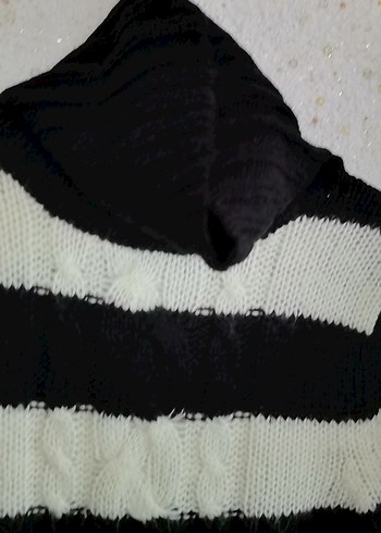 Boğazlı uzun tunik yün kazak - Görsel 2