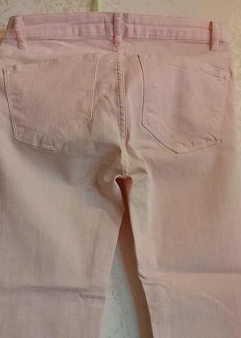 Pembe Midi Kadın kot Kumaş Pantolon - Görsel 6