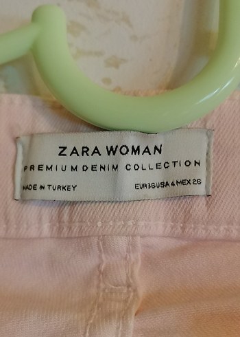 Pembe Midi Kadın kot Kumaş Pantolon - Görsel 5