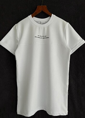 kabartma baskılı oversize tişört