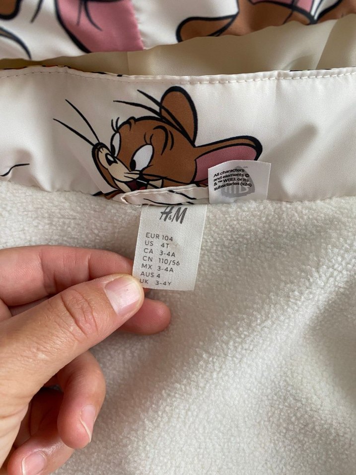 Fermuarlı Baskılı Kedi Kıyafeti Bej - Görsel 3