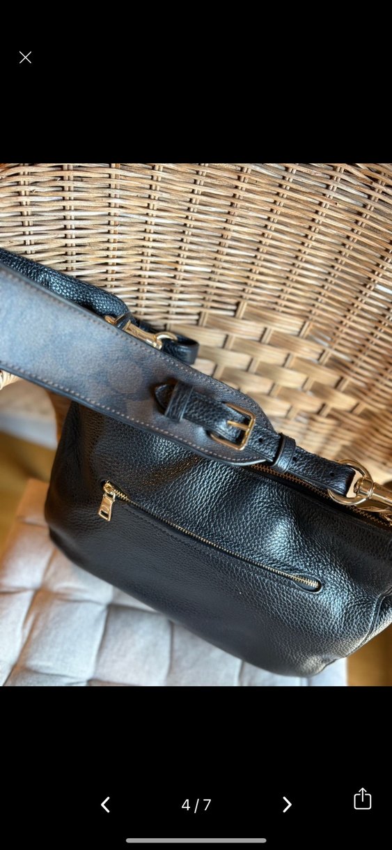 Coach Siyah Deri Kadın Çanta - Görsel 5