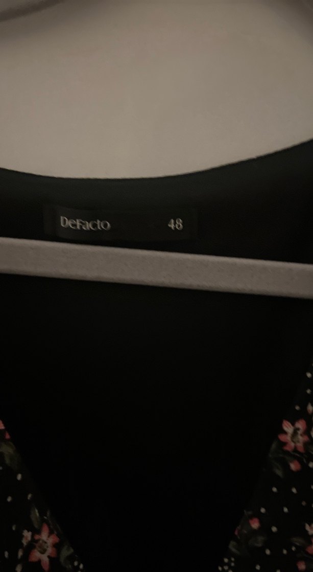 Uzun Kollu Siyah Midi V Yaka Elbise - Görsel 2