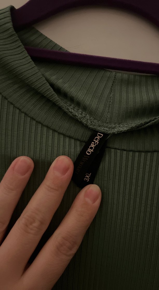 Kadın Haki Salaş Uzun Kollu Triko - Görsel 2