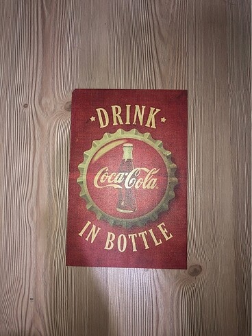 CocaCola Ahşap Poster