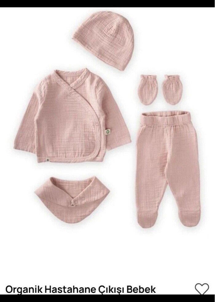 Cigit Organik müslin hastane çıkışı seti - Görsel 2
