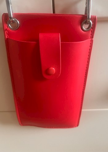 Kırmızı Renkli Telefon Çantası - Görsel 2