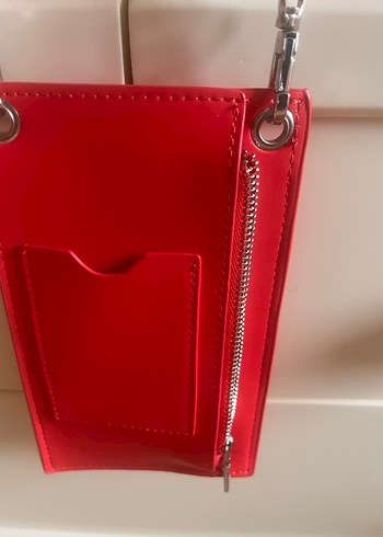 Kırmızı Renkli Telefon Çantası - Görsel 3