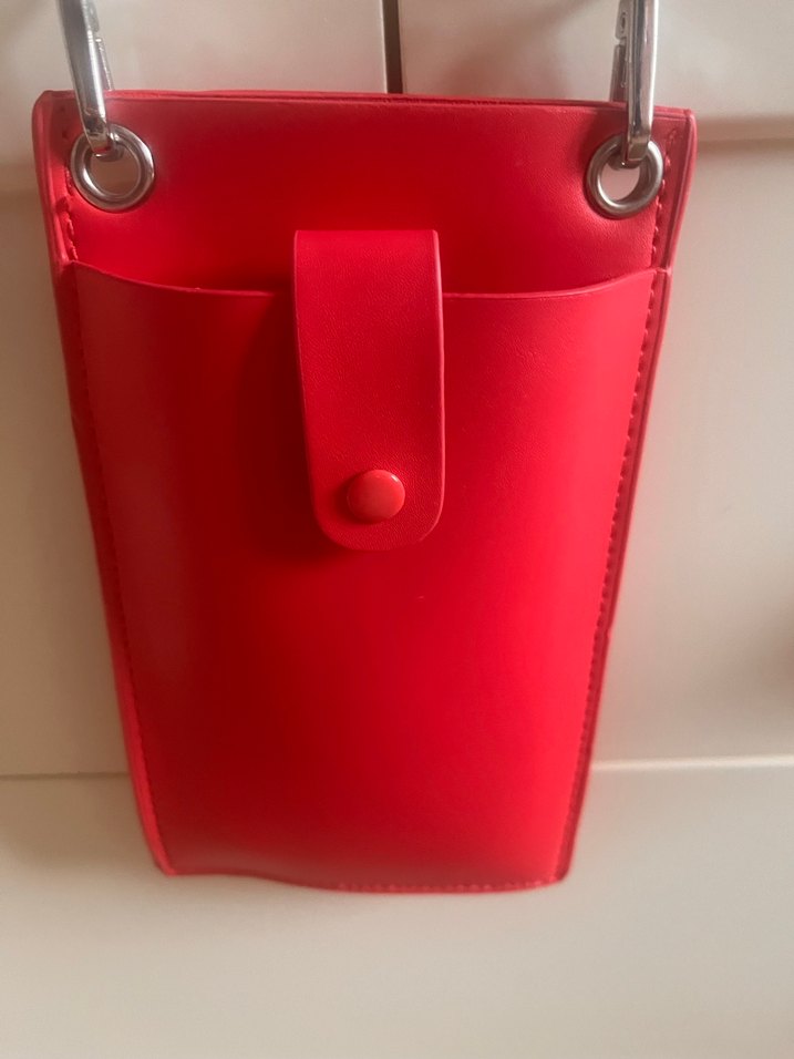 Kırmızı Renkli Telefon Çantası - Görsel 2